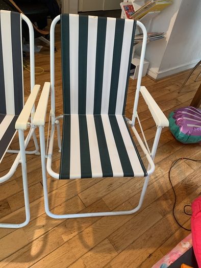 Beautiful European style Beach Chairs set of three