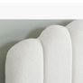Double bed in boucle white ottoman gas lift Image 4