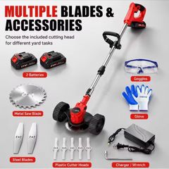 Brand new cordless lawn trimmer with 2 batteries