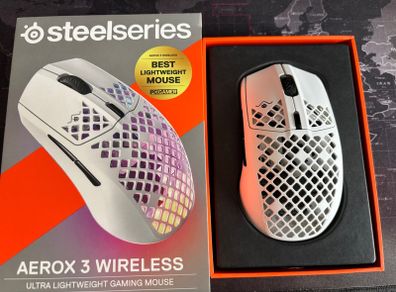 SteelSeries Aerox 3 Wireless mouse (Gen 1 - snow)
