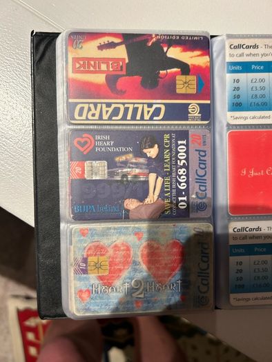 callcards start at 1 euro each most are 2 euro each