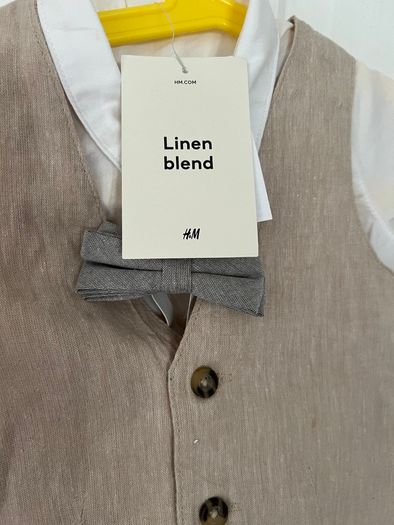 Four Piece Linen Blend Baby Boy Outfit NEW