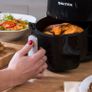 Compact 2L Hot Air Fryer, 1000W Fryer, Removable Frying Rack & 30 Minute Timer, Adjustable Temperature, Auto Shut Off, Cooks Using Hot Air Circulation, Black/Silver (FREE POSTAGE) Image 5