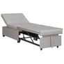 Sofa Bed Grey 194 x 67 x 37 cm Fabric Image 3