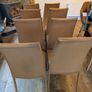 Italian leather dining chairs Image 2