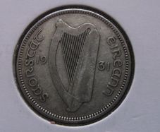 Irish Free State Silver Shilling (1931) Rare Year!