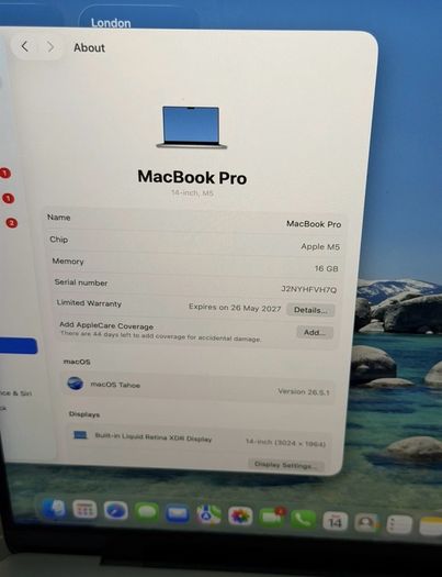 Macbook Pro M5 16 gb