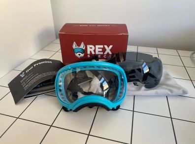 Rex Specs V2 Dog Goggles Blue Small with Two Lenses