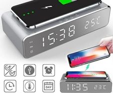 Multi-function Wireless Charger Alarm Temperature LED Display