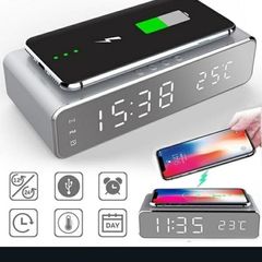 Multi-function Wireless Charger Alarm Temperature LED Display