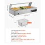 Buffet Food Warmer Stainless Steel 3 Pans with Glass Shield Commercial Countertop Bain Marie 220v Image 4