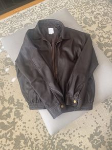 Subdued leather look jacket