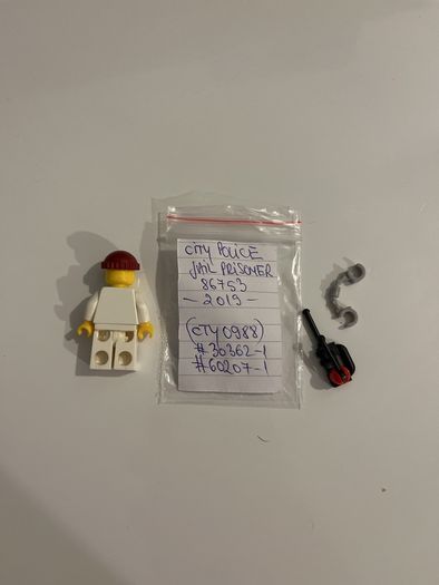 Lego City Police Jail Prisoner minifigure