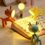 6Pcs Mini Night Light Dog Deer Dinosaur, Cartoon DIY Cute Night Lamp, Portable LED Desk Lamp with Adjustable Phone Holder for Kids Students Bedroom Nursery (FREE POSTAGE) Image 6