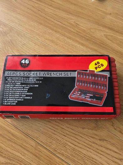 46 pcs wrench and socket set