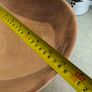 Vintage 11 inches in Di. 4 inches H. Wood Round Dough Bowl Primitive Farmhouse Kitchen Salad Serving Image 3