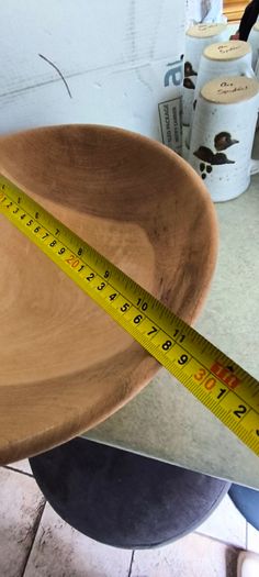 Vintage 11 inches in Di. 4 inches H. Wood Round Dough Bowl Primitive Farmhouse Kitchen Salad Serving