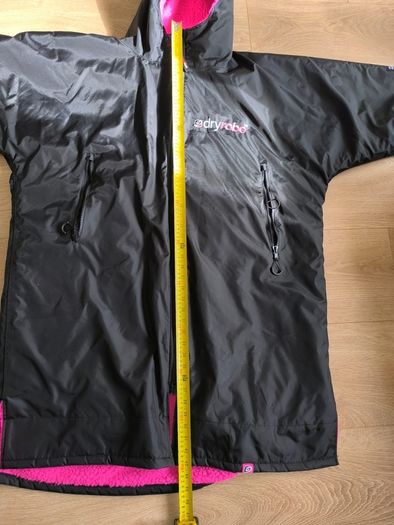 Swimming jacket Dryrobe Advance Black Pink Changing Robe Size M Waterproof Hooded Outdoor Coat