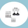 Narrow Boat Solar Panel Tilt & Flip Large Mounts (Pair) Image 2