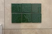 Green wall tiles
