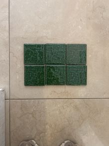 Green wall tiles