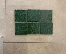 Green wall tiles