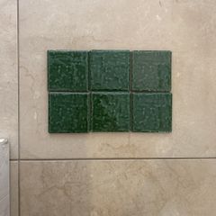 Green wall tiles