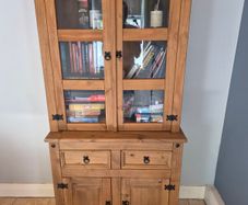 Beautiful Solid Mexican Pine Display Cabinet / Dresser