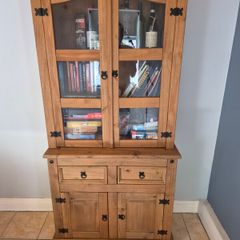 Beautiful Solid Mexican Pine Display Cabinet / Dresser