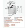 Commercial Electric Meat Grinder, 3.2 kg/min Capacity, #12 Industrial Meat Mincer with 2 Stainless Steel Blades, 2 Grinding Plates, 850W Heavy-Duty Sausage Maker, for Kitchen, Restaurant Image 2
