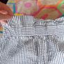 ladies shorts. Zara. Stripes white and blue. Size Medium Image 3