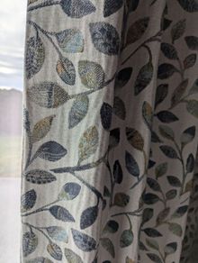 Curtains blue green navy