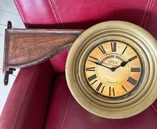 Rare Double Sided Brass Display Clock