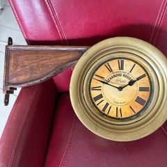 Rare Double Sided Brass Display Clock