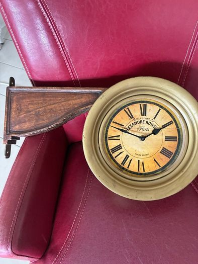 Rare Double Sided Brass Display Clock