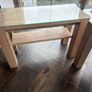 Soild Oak Table & Side Table Image 7