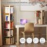 Rotating 360 Hexagonal Children's Bookcase - Tall Floor Standing Corner Book Shelf Storage Rack for Home Image 7