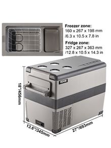 BRAND NEW Mini Car Refrigerator Fridge Freezer 45L 12V/24V DC 110-240V for Camping Picnic