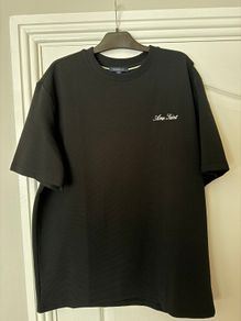 River Island Black Slim Fit Textured Crew Neck T-Shirt