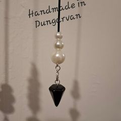 Handmade Black Obsidian Pendulum