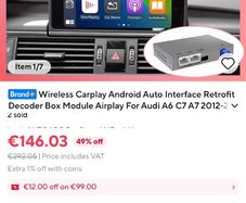 2012-16 Audi a6 apple CarPlay