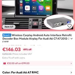 2012-16 Audi a6 apple CarPlay