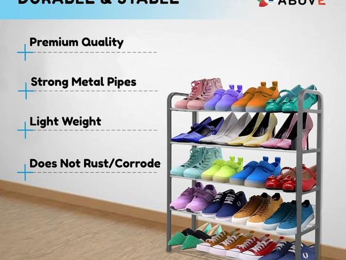 5 Tier Shoe Rack Organiser, Heavy duty storage unit, Quick Assembly No Tools Required, Holds upto 15-20 pairs (FREE POSTAGE)