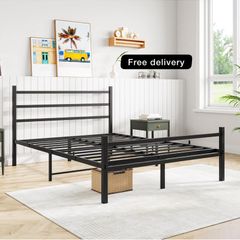 Double Bed Frames with Headboard and Footboard Heavy Duty Foundation