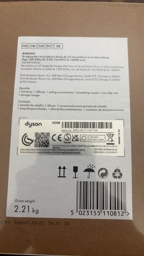 Factory sealed dyson supersonic hairdryer