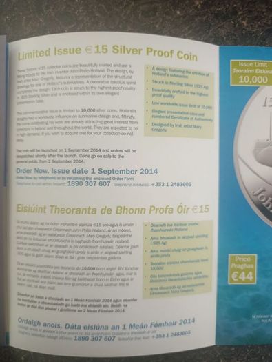 2014 John Philip Holland Silver Proof Coin