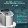 Ice Maker Machine Countertop Ice Cube Maker with Portable Handle, 9 Ice Cubes in 6 Mins, Self-Cleaning Compact Ice Maker 12 kg in 24 Hrs, with Ice Scoop and Basket for Home/Kitchen/Office/Bar Image 2