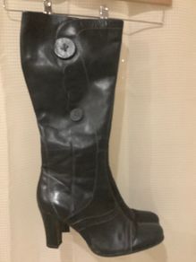 Marco Tozzi Black Long leather Boots