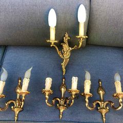 Brass wall lights