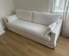 IKEA 3 seater white sofa - excellent condition